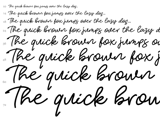 Hello Stranger font waterfall